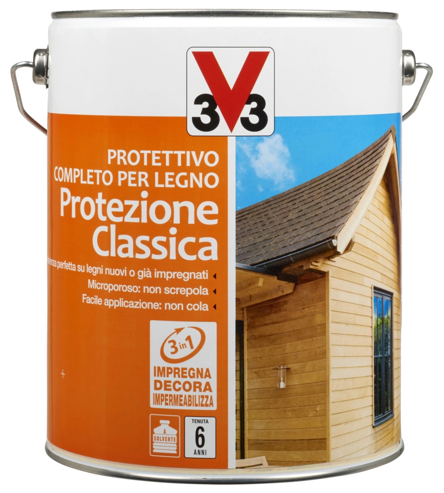 Protettivo completo per legno protezione classica, incolore - 5 litri